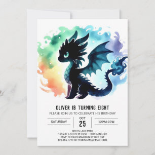 Mysteriöser Drache zum Geburtstag Einladung