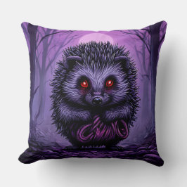 Mysteriöser Igel im Spooky Forest Kissen