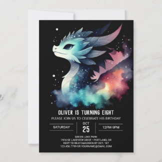 Mysteriöser kühne Drache Geburtstag Einladung