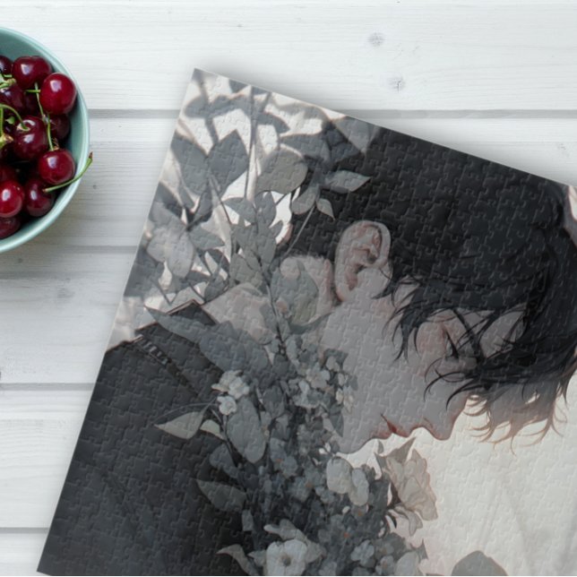 Mysteriöser Mensch und Blume (A perfect gift for anime lovers.)