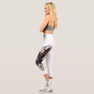 Mysteriöser Raven Collage - Vintag und futuristisc Capri Leggings