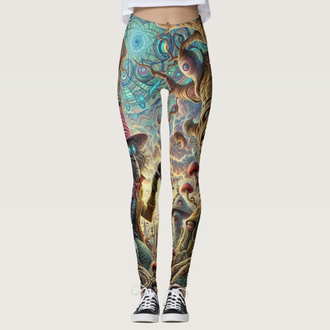 Mysteriöser Whimsischer Hasser Leggings (Vorderseite)