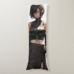 Mysteriöses Anime Girl Leather Seitenschläferkissen