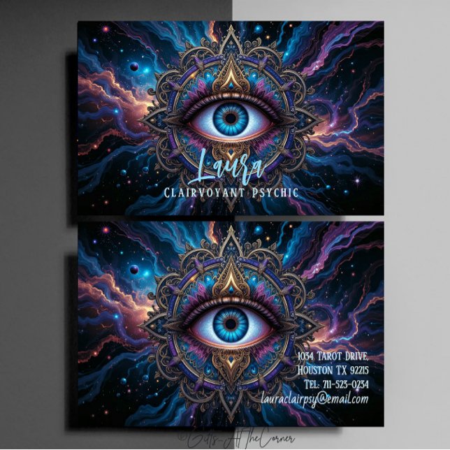Mysteriöses Auge Mandala Clairvoyant Psychisches M Visitenkarte (Von Creator hochgeladen)