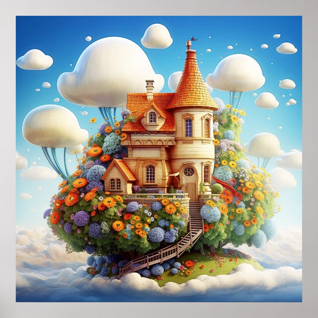 Mysteriöses Blumenschild Poster (Vorne)