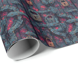 Mysteriöses Dungeon Door D&D Fantasy Portal Geschenkpapier