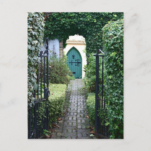 Mysteriöses offenes Tor Postkarte (Vorderseite)