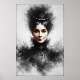 Mysterioses Porträt einer viktorianischen Frau in  Poster