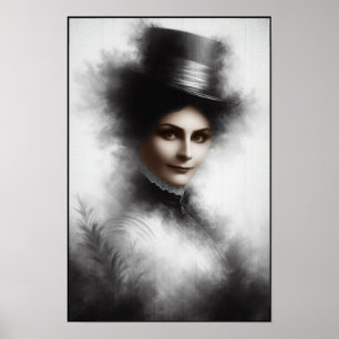 Mysterioses Porträt einer viktorianischen Frau in  Poster