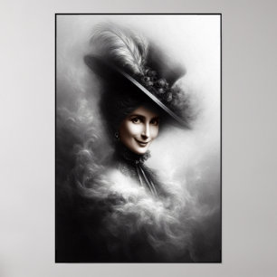 Mysterioses Porträt einer viktorianischen Frau in  Poster