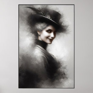 Mysterioses Porträt einer viktorianischen Frau in  Poster