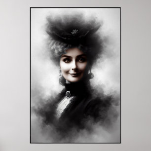Mysterioses Porträt einer viktorianischen Frau in  Poster