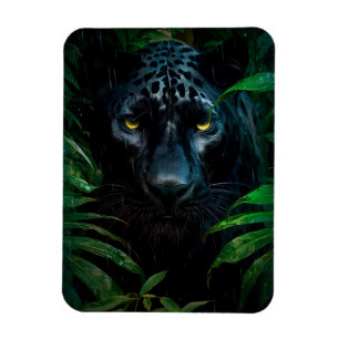 Mysteriöses Schwarzes Panther Jungle Wildlife Desi Magnet