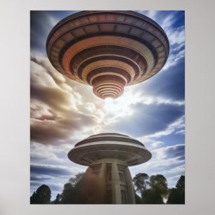 Mysteriöses UFO Poster