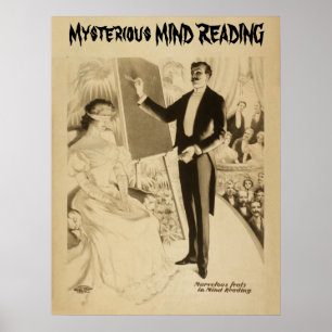 Mysteriöses VAUDEVILLE-Poster "Mind Reading Act" Poster