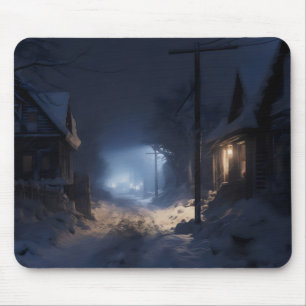 Mysteriöses Winterdorf Mousepad
