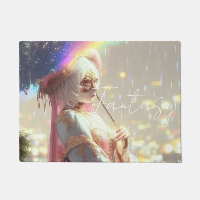 Mysterious Fantasy Girl - Ocean Art Aesthetic Fußmatte (Vorderseite)