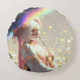 Mysterious Fantasy Girl - Ocean Art Aesthetic Rundes Kissen
