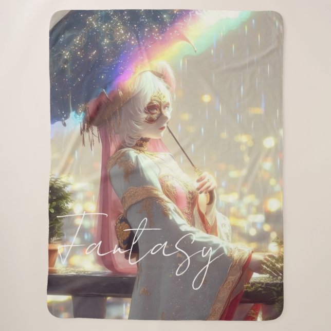 Mysterious Fantasy Girl - Ocean Art Aesthetic Sherpadecke (Vorderseite)