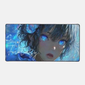 Mysterious Fantasy Girl - Ozean-Kunstästhetik Schreibtischunterlage