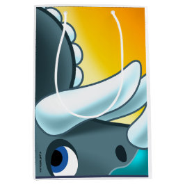 MYSTERIOUS HORNED DINOSAUR von Jeff Willis Art Mittlere Geschenktüte