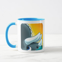 MYSTERIOUS HORNED DINOSAUR von Jeff Willis Art Tasse
