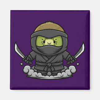 Mysterious Kage Kiwi Shadow Ninja Illustration Magnet