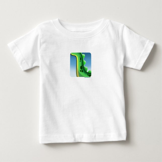 MYSTERIOUS LONG NECK DINOSAUR von Jeff Willis Art Baby T-shirt (Vorderseite)