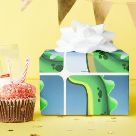 MYSTERIOUS LONG NECK DINOSAUR von Jeff Willis Art Geschenkpapier