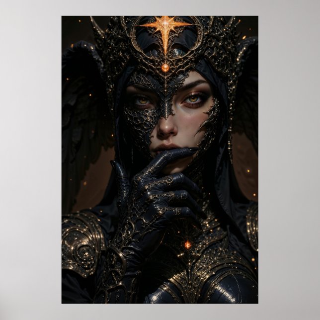 Mysterious Warrior Queen Wall Art Poster (Vorne)