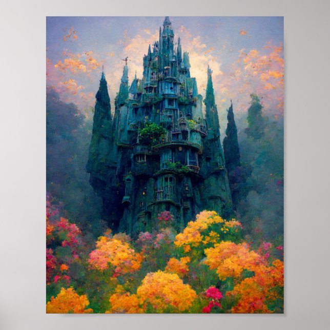Mysterium Burg 2 Fantasy Kunst, Dichtung und Musik Poster (Vorne)