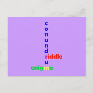 Mysterium Rätsel riddle enigma conundrum Postkarte
