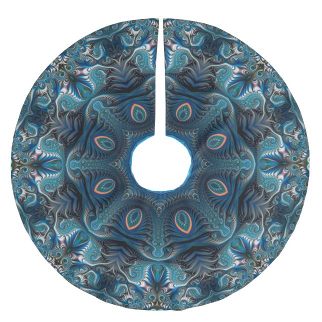 Mysterium Space Mandala  Polyester Weihnachtsbaumdecke (Vorderseite)