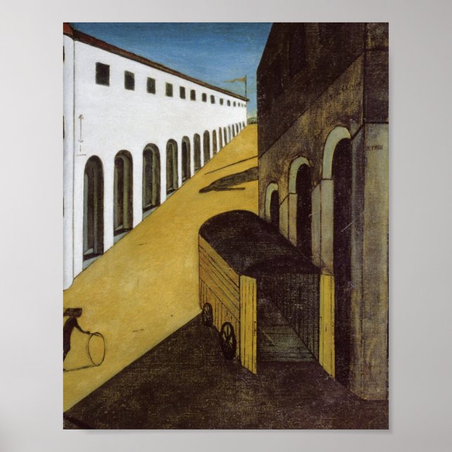 Mysterium und Melancholie von Giorgio de Chirico Poster (Vorne)