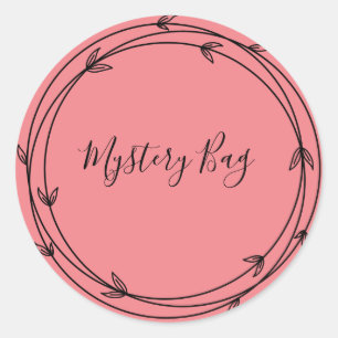 Mystery Bag Überraschung Klassischer Rundaufkleber Runder Aufkleber
