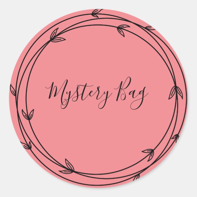 Mystery Bag Überraschung Klassischer Rundaufkleber Runder Aufkleber (Vorderseite)