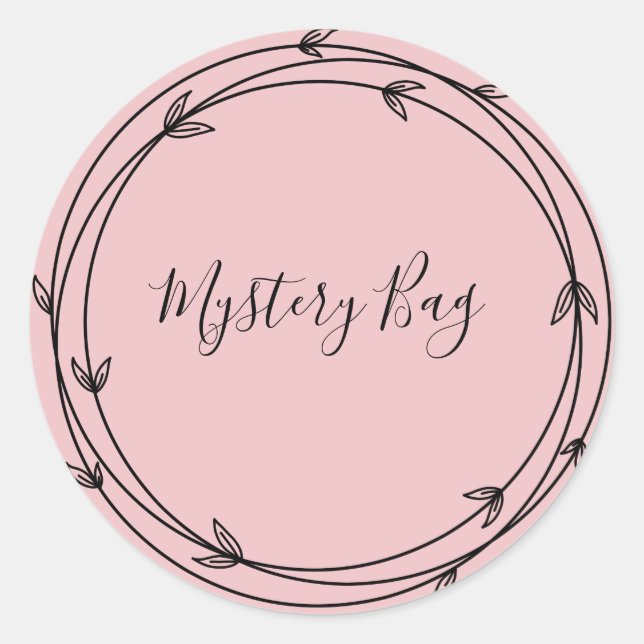 Mystery Bag Überraschung Klassischer Rundaufkleber Runder Aufkleber (Vorderseite)