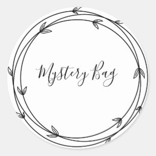 Mystery Bag Überraschung Klassischer Rundaufkleber Runder Aufkleber