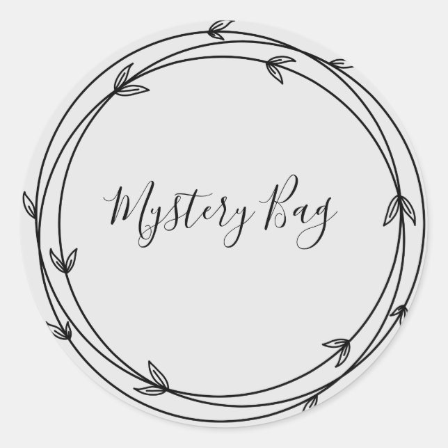 Mystery Bag Überraschung Klassischer Rundaufkleber Runder Aufkleber (Vorderseite)