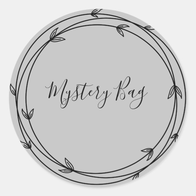 Mystery Bag Überraschung Klassischer Rundaufkleber Runder Aufkleber (Vorderseite)