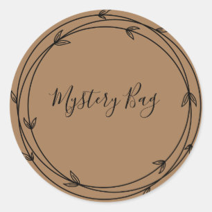 Mystery Bag Überraschung Klassischer Rundaufkleber Runder Aufkleber