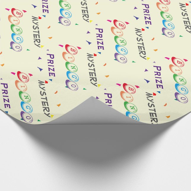Mystery BINGO Preis mit Confetti Gift Wrap Geschenkpapier (Ecke)