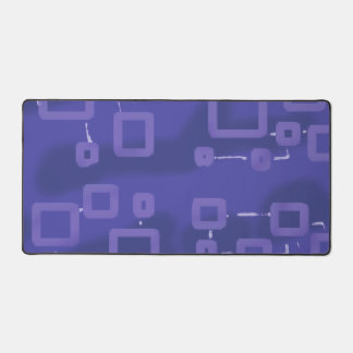 Mystery Blue Geometric Squares Desk Mat Schreibtischunterlage