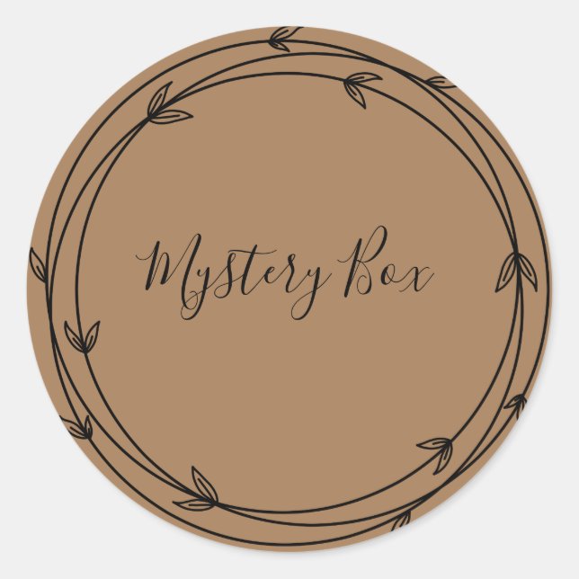 Mystery Box Überraschung Klassischer Rundaufkleber Runder Aufkleber (Vorderseite)