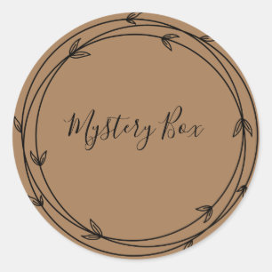Mystery Box Überraschung Klassischer Rundaufkleber Runder Aufkleber