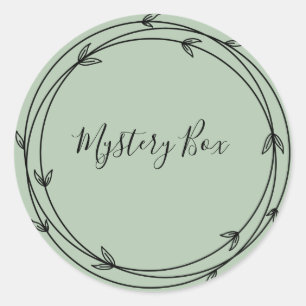 Mystery Box Überraschung Klassischer Rundaufkleber Runder Aufkleber