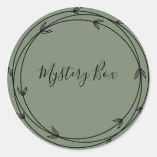 Mystery Box Überraschung Klassischer Rundaufkleber Runder Aufkleber