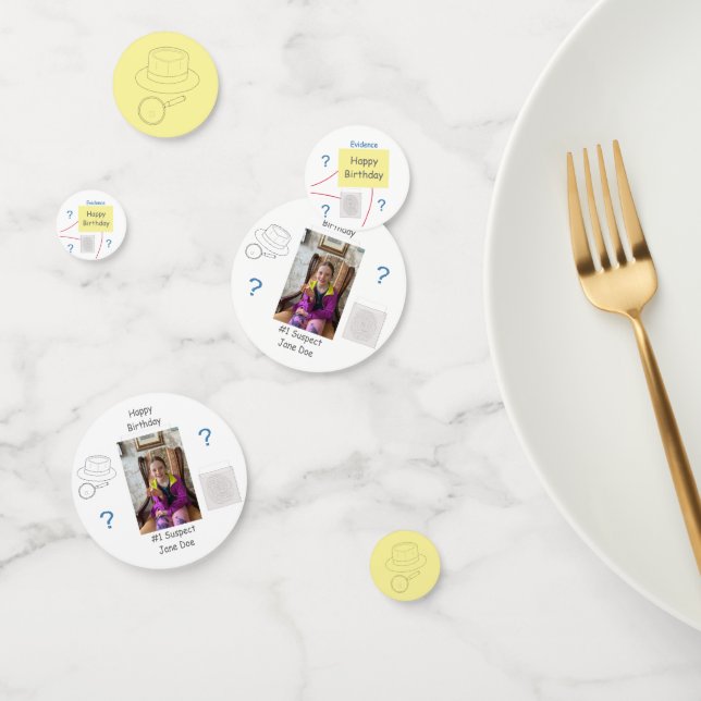 Mystery Crime Solving Evidence Board Geburtstag Konfetti (Gruppe)
