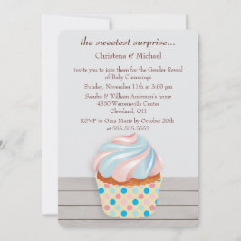 Mystery Cupcake Genre Révéler Invitation