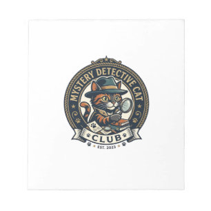 Mystery Detective Cat Cat Grafik T-Shirt Art - Mys Notizblock